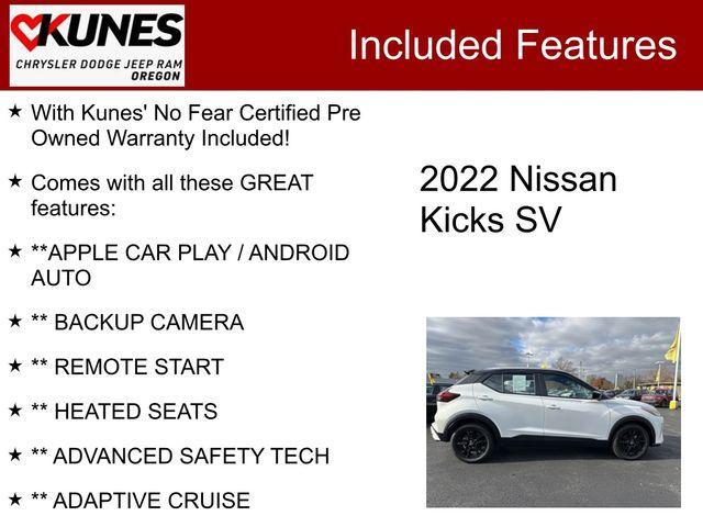 used 2022 Nissan Kicks car, priced at $19,394