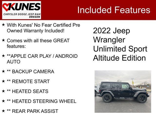 used 2022 Jeep Wrangler Unlimited car, priced at $30,794