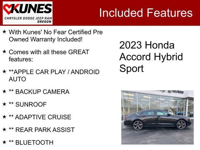 used 2023 Honda Accord Hybrid car, priced at $26,594