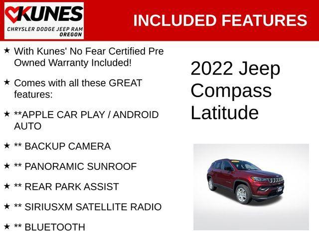 used 2022 Jeep Compass car, priced at $18,794