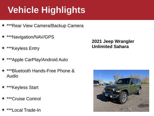 used 2021 Jeep Wrangler Unlimited car, priced at $27,000