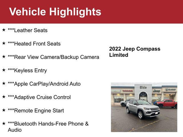 used 2022 Jeep Compass car, priced at $24,500