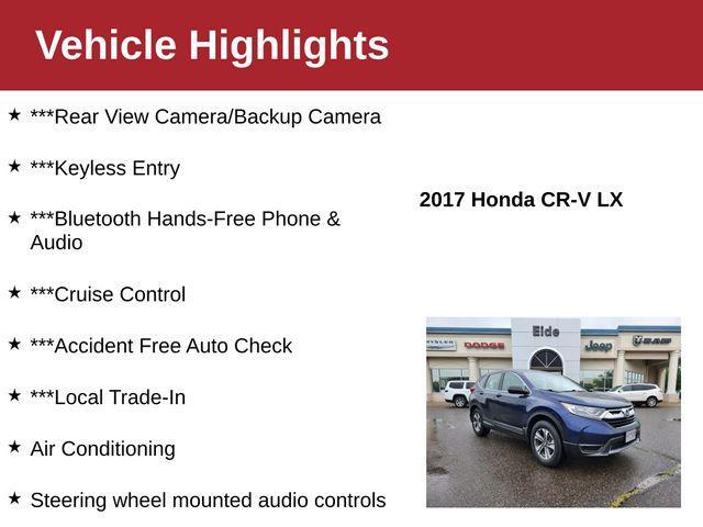 used 2017 Honda CR-V car, priced at $15,500