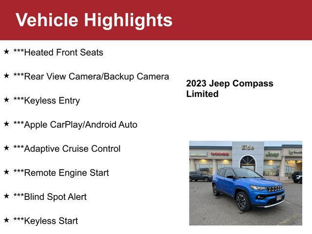 used 2023 Jeep Compass car, priced at $26,000