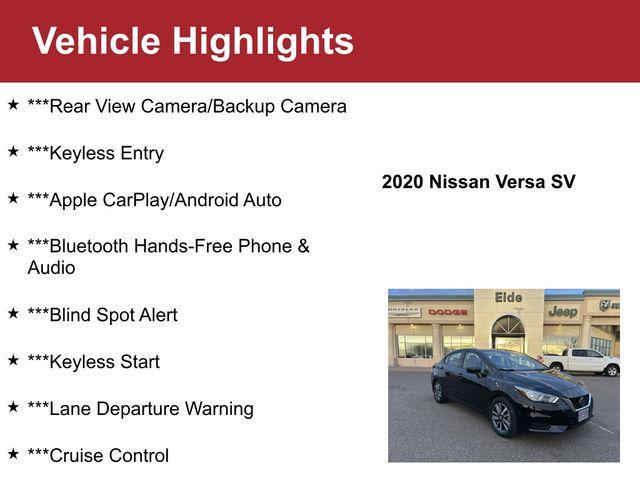 used 2020 Nissan Versa car, priced at $15,000