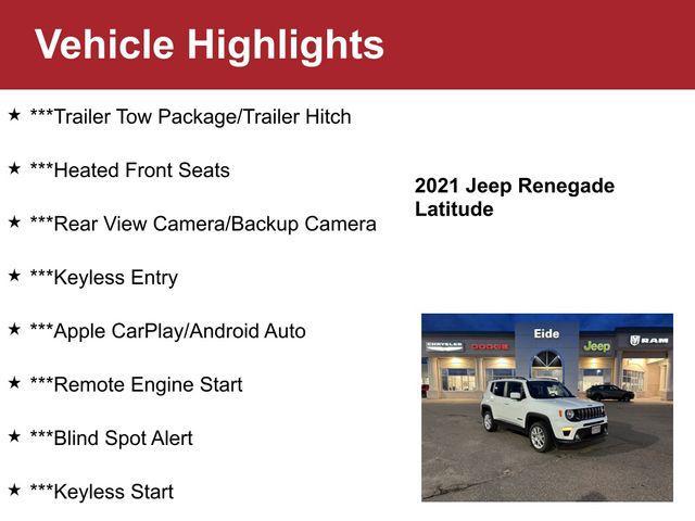 used 2021 Jeep Renegade car, priced at $20,500