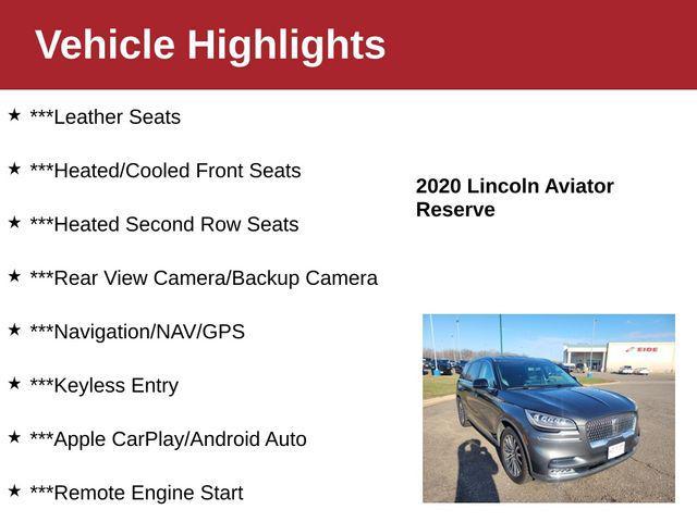 used 2020 Lincoln Aviator car, priced at $39,000