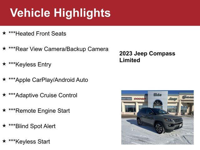 used 2023 Jeep Compass car, priced at $26,000