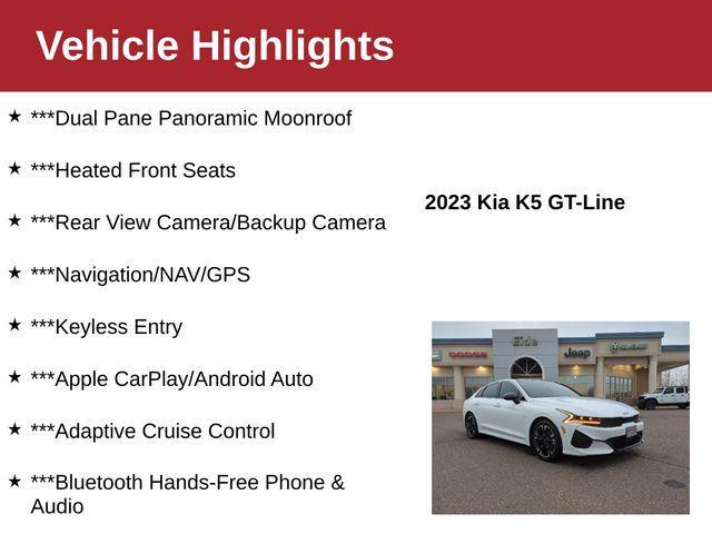 used 2023 Kia K5 car, priced at $24,500