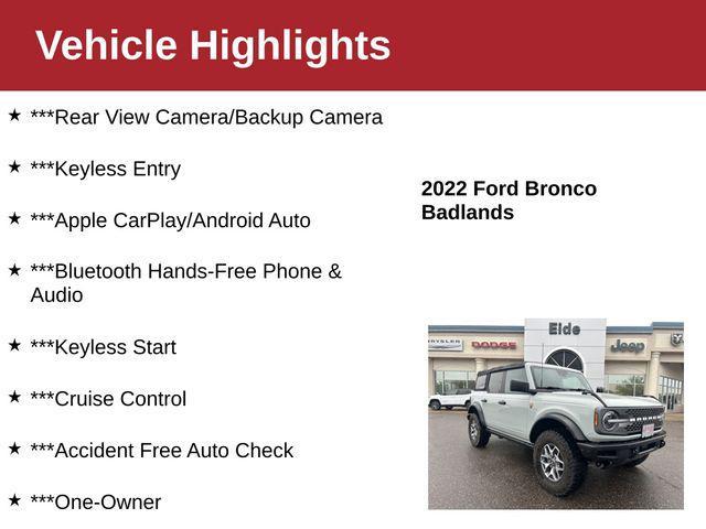 used 2022 Ford Bronco car, priced at $41,000