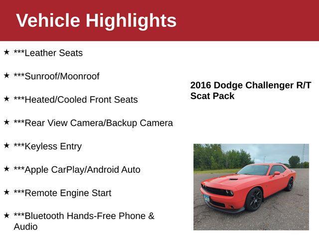 used 2016 Dodge Challenger car, priced at $33,000