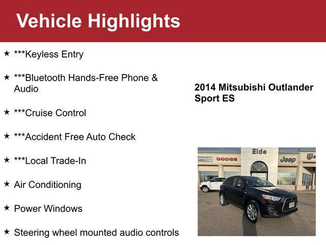 used 2014 Mitsubishi Outlander Sport car, priced at $9,000