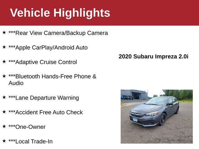 used 2020 Subaru Impreza car, priced at $14,500