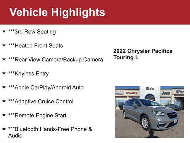 used 2022 Chrysler Pacifica car, priced at $21,500