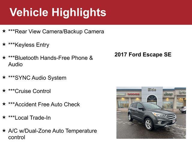 used 2017 Ford Escape car, priced at $13,000