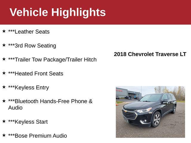 used 2018 Chevrolet Traverse car, priced at $20,000