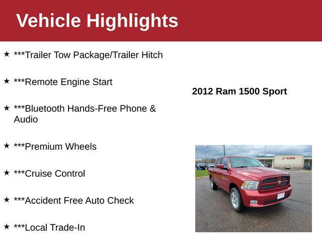 used 2012 Ram 1500 car, priced at $12,000