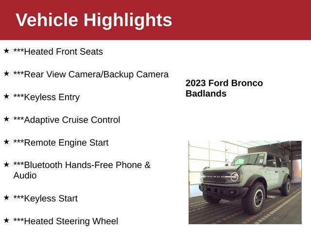 used 2023 Ford Bronco car, priced at $48,000