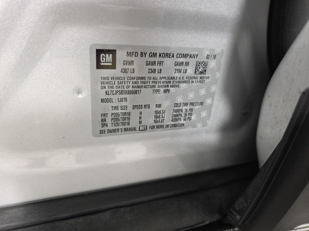 used 2019 Chevrolet Trax car, priced at $11,391