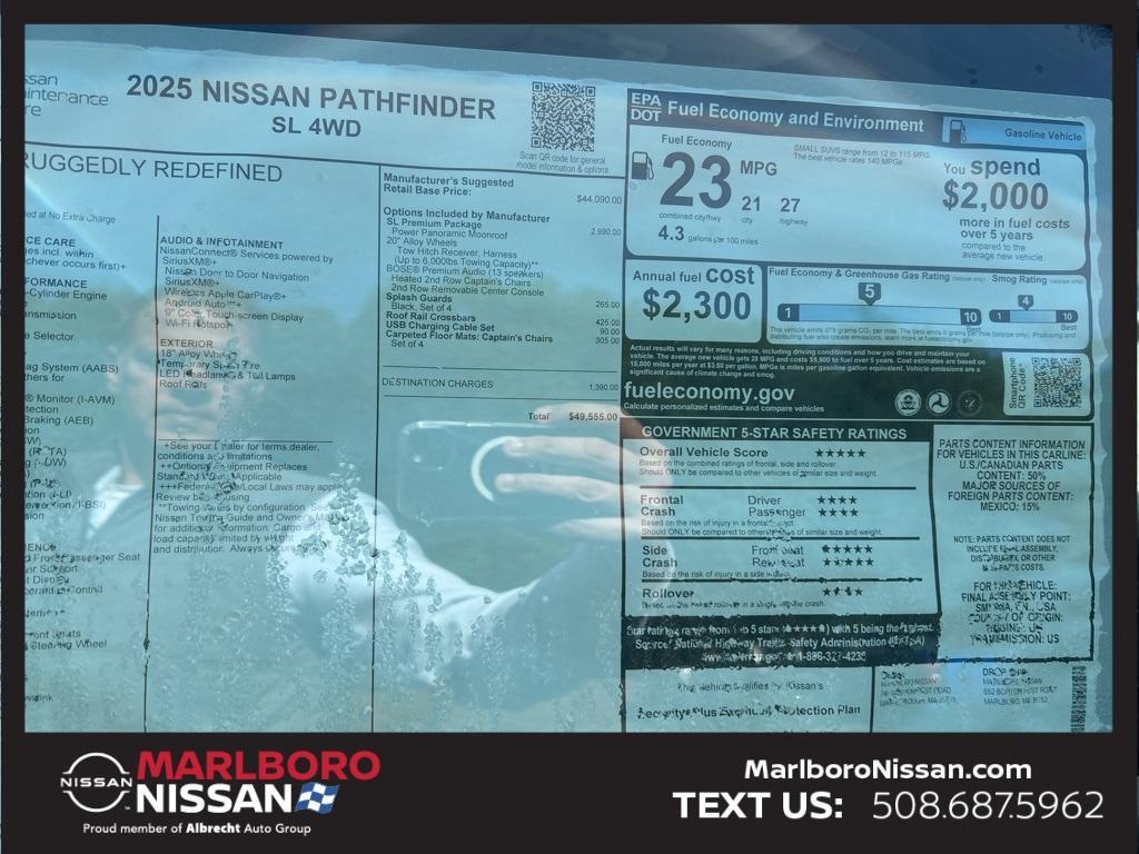new 2025 Nissan Pathfinder car, priced at $47,131