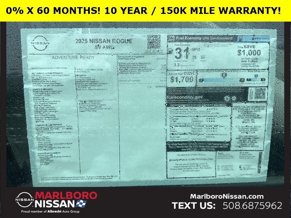 new 2025 Nissan Rogue car, priced at $32,386
