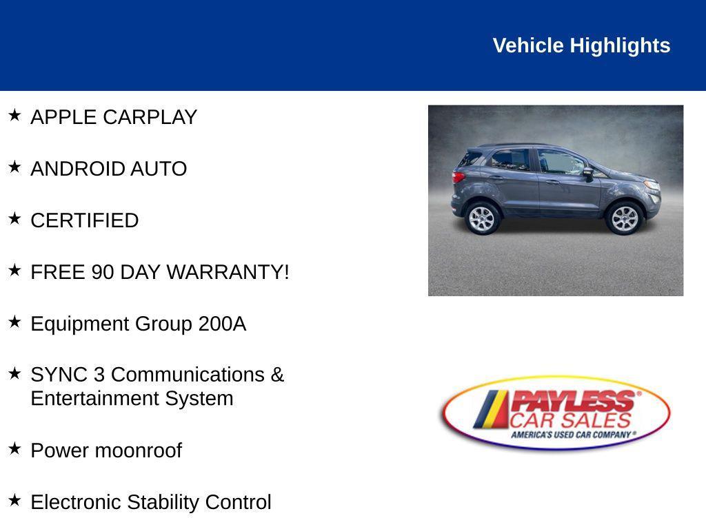 used 2020 Ford EcoSport car, priced at $14,950