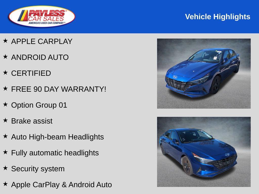 used 2021 Hyundai Elantra car, priced at $15,999