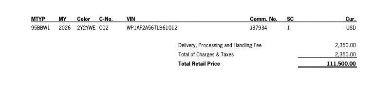 new 2026 Porsche Macan car, priced at $111,500