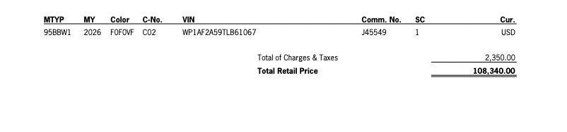 new 2026 Porsche Macan car, priced at $108,340