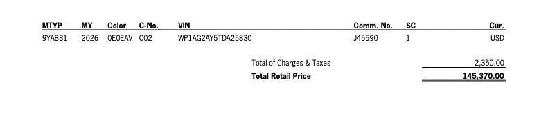 new 2026 Porsche Cayenne car, priced at $145,370