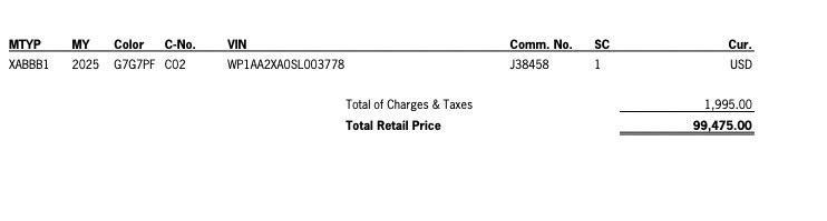 new 2025 Porsche Macan car, priced at $99,475