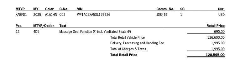 new 2025 Porsche Macan car, priced at $128,595