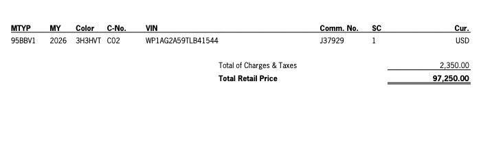 new 2026 Porsche Macan car, priced at $97,250