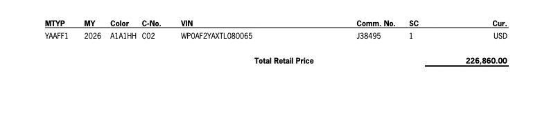 new 2026 Porsche Panamera car, priced at $226,860