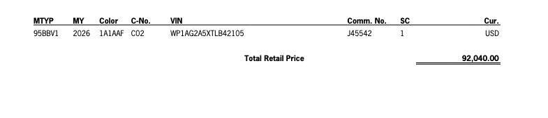 new 2026 Porsche Macan car, priced at $92,040