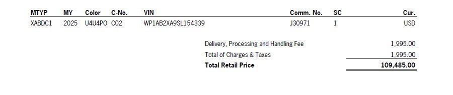 new 2025 Porsche Macan car, priced at $109,485