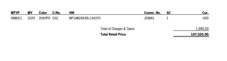 new 2025 Porsche Macan car, priced at $107,525