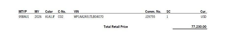 new 2026 Porsche Macan car, priced at $77,230