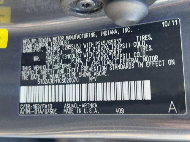 used 2012 Toyota Highlander car, priced at $9,998