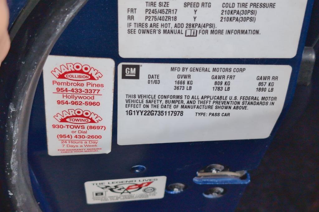 used 2003 Chevrolet Corvette car, priced at $19,987