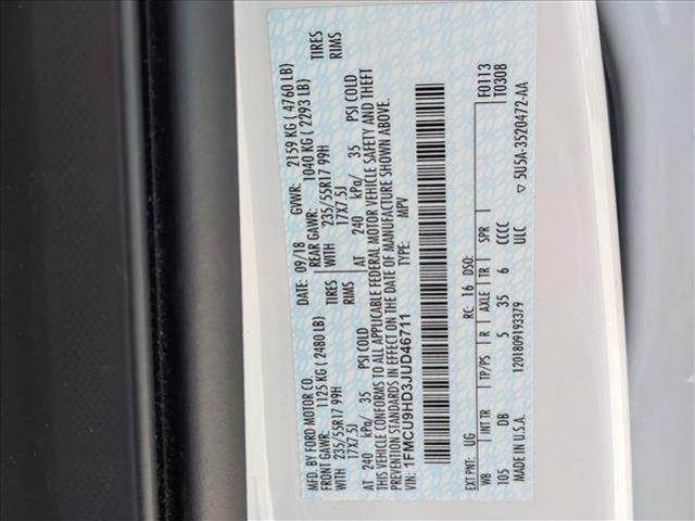 used 2018 Ford Escape car, priced at $16,222