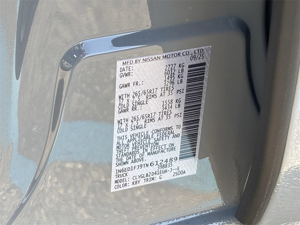 new 2026 Nissan Frontier car, priced at $36,403