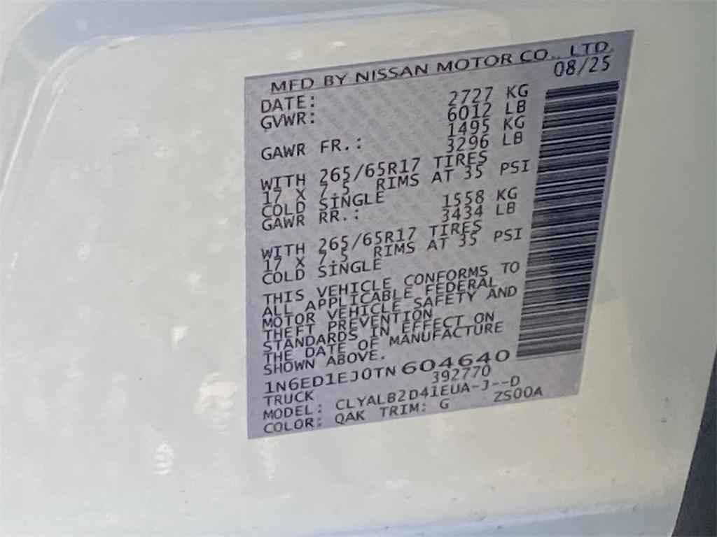 new 2026 Nissan Frontier car, priced at $35,857