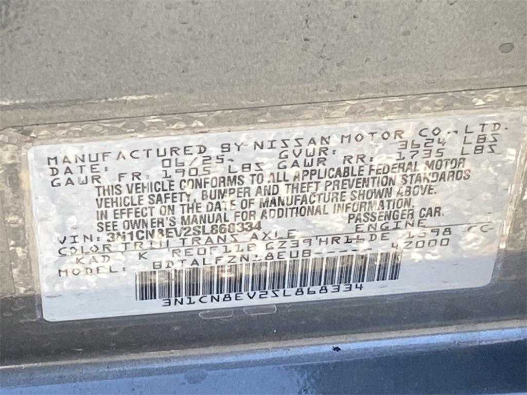 new 2025 Nissan Versa car, priced at $20,868