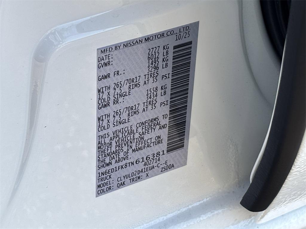 new 2026 Nissan Frontier car, priced at $46,155