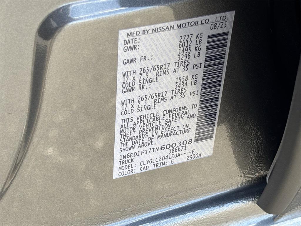 new 2026 Nissan Frontier car, priced at $36,539