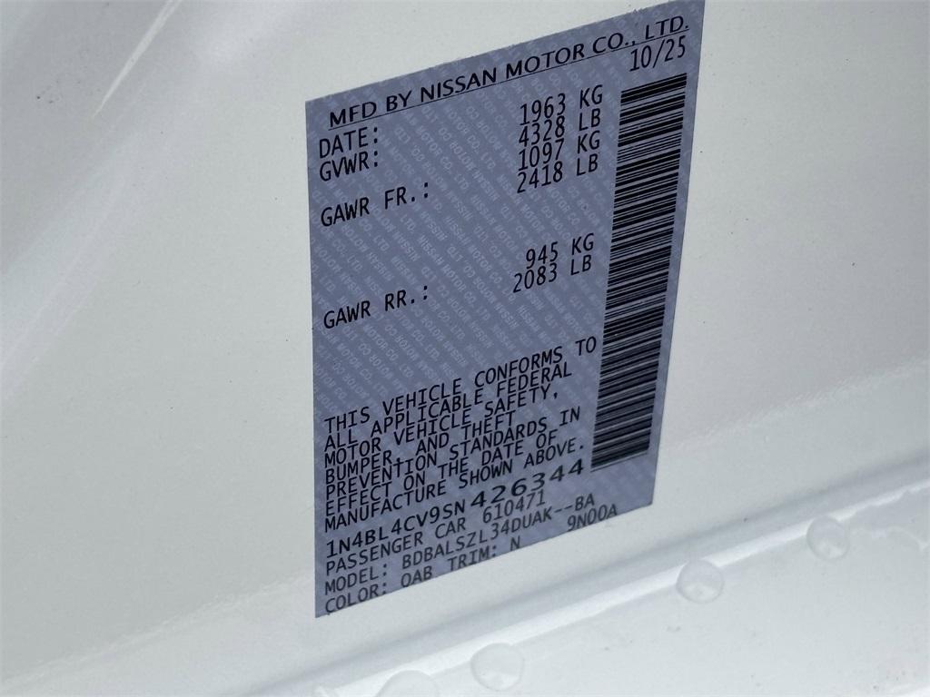 new 2025 Nissan Altima car, priced at $31,756