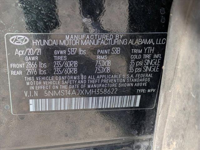 used 2021 Hyundai Santa Fe car, priced at $17,523
