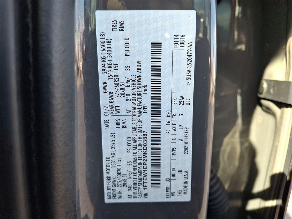 used 2021 Ford F-150 car, priced at $31,000