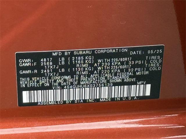new 2025 Subaru Crosstrek car, priced at $35,900
